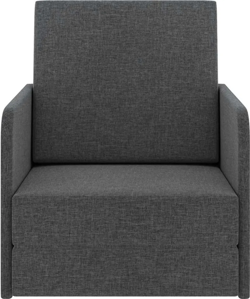 Fauteuil-lit Extensible Gain de Place Gris - Solution Couchage Invité Rapide - 4