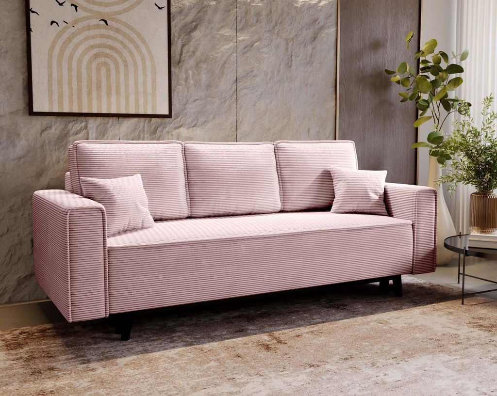 Schlafsofa Cordstoff - LUX 225 cm - Sofa mit schlaffunktion Produktbild 