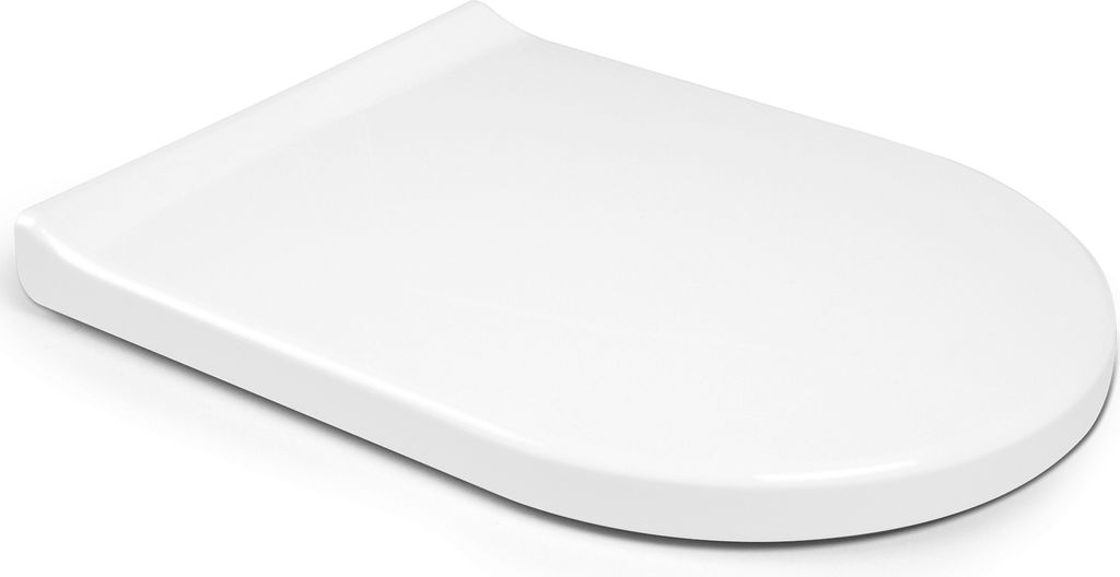 Aqua Bagno | Toilettendeckel und WC Sitz mit Absenkautomatik, Klodeckel in D-Form, antibakteriell, abnehmbar, WC Brille aus Polypropylen, Softclose...