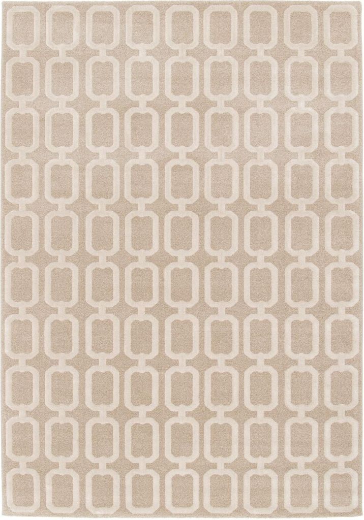 Teppich - 120 x 170 cm - Creme - mit Hoch- und Tiefstruktur