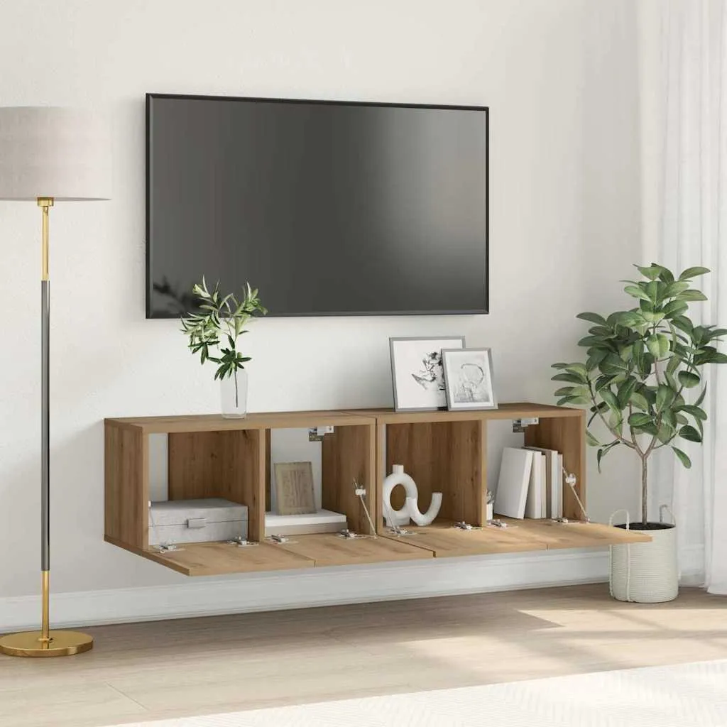 Mobili TV Sospesi Marroni 60x30x30 cm Maison Exclusive - Set 2 pz