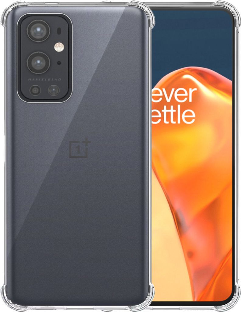 Handyhülle passend für OnePlus 9 Pro Transparent - Stoßfeste TPU Silikonhülle mit Bumper Transparent - Smartphonics
