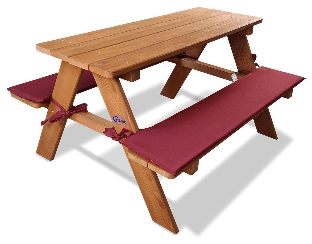 Coemo Kinder-Sitzgruppe Picknicktisch mit Polster Produktbild 