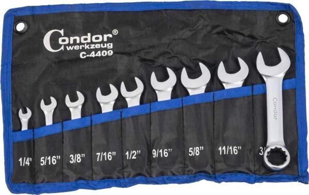Condor werkzeug Ring- / Gabelschlüsselsatz 4409 Chrom-Vanadium-Stahl