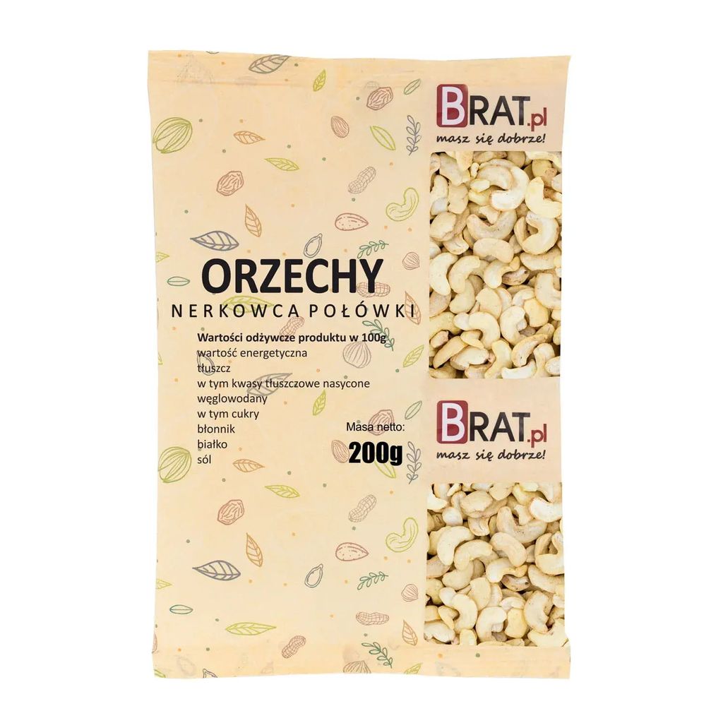 Polovice kešu orechov 200g Brat.pl Obrázok produktu 