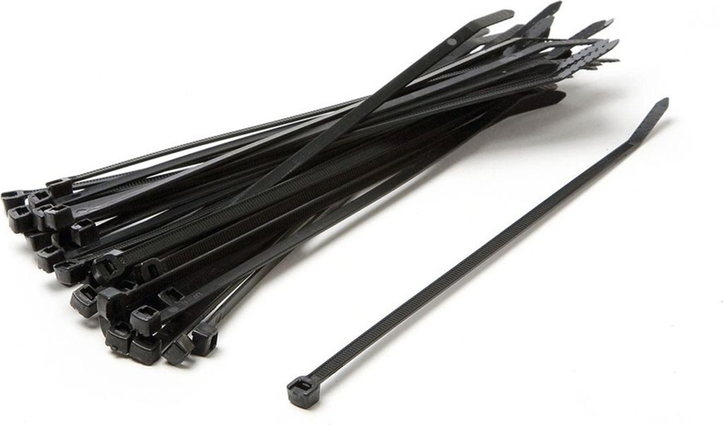 XLC Kabelbinder 3,5x200mm, schwarz (100er Pack)