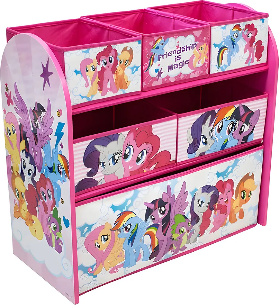 Organisateur jouets My Little Pony bois robuste 6 bacs Disney Enfant