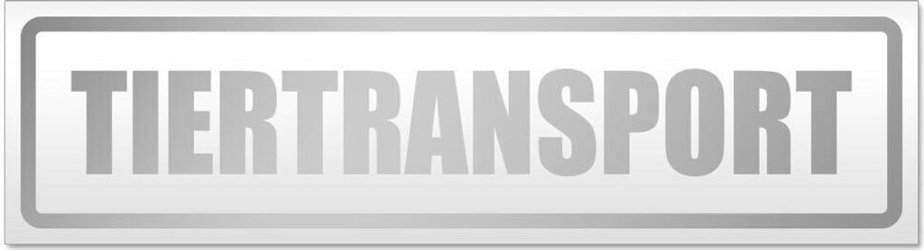 Kiwistar Tiertransport Magnetschild Schild magnetisch - 30cm Silber - Magnetfolie für Auto PKW Kfz