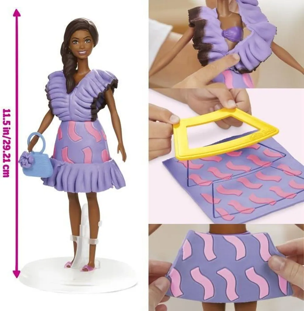 Jeu de Pâte à Modeler Coiffure Barbie Hasbro Activité Créative - 4