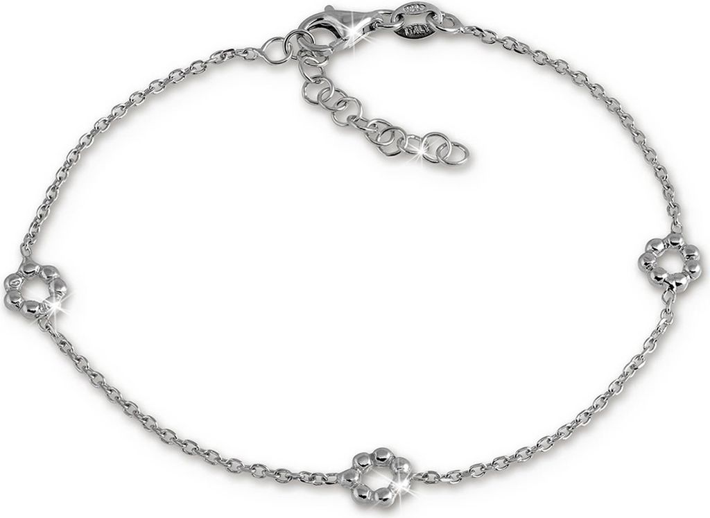 SilberDream 18-21cm Armband Blümchen allergenfrei silber Damen Schmuck D2SDA1148J
