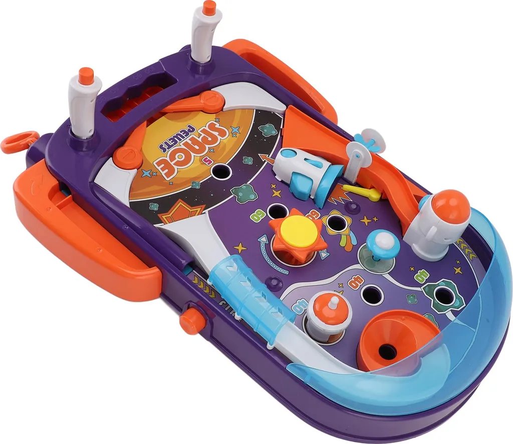 Flipper enfant spatial interactif avec score électronique et lumières