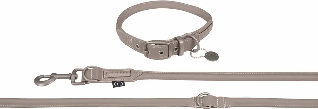 Eskadron Dog Set Cuir Velours Taupe Classic Sports 24 - Taille S Luxe