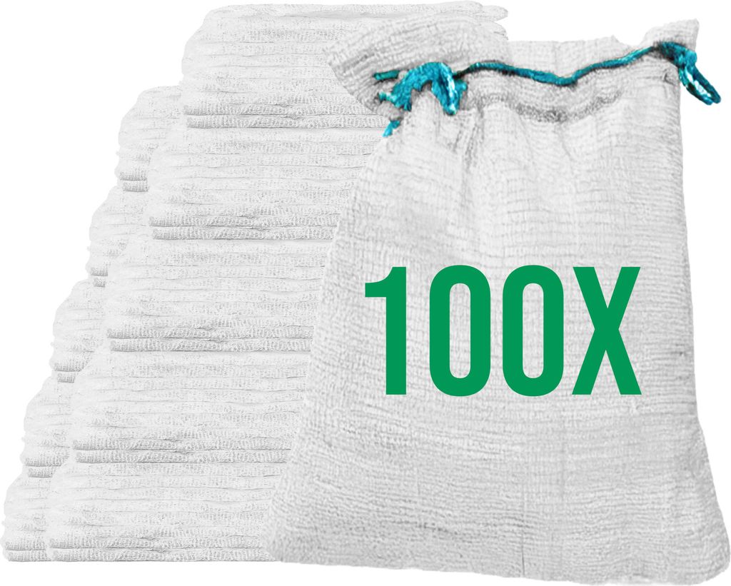 Bazko 100 kusů Rašlových pytlů 42x60cm 15kg | bílá | síťové Obrázek produktu 