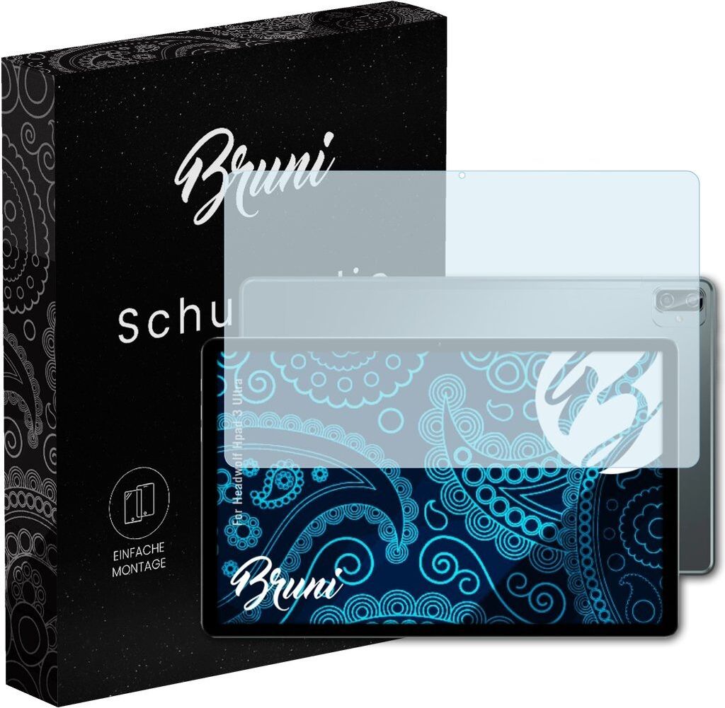 Bruni Basics-Clear 2x Schutzfolie kompatibel mit Headwolf Hpad 3 Ultra Folie