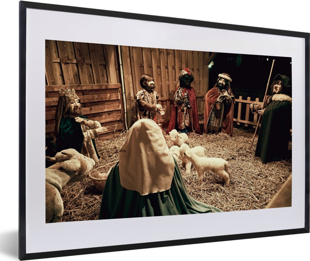 MuchoWow® MuchoWow® Gerahmtes Poster Weihnachten - Krippe Produktbild 