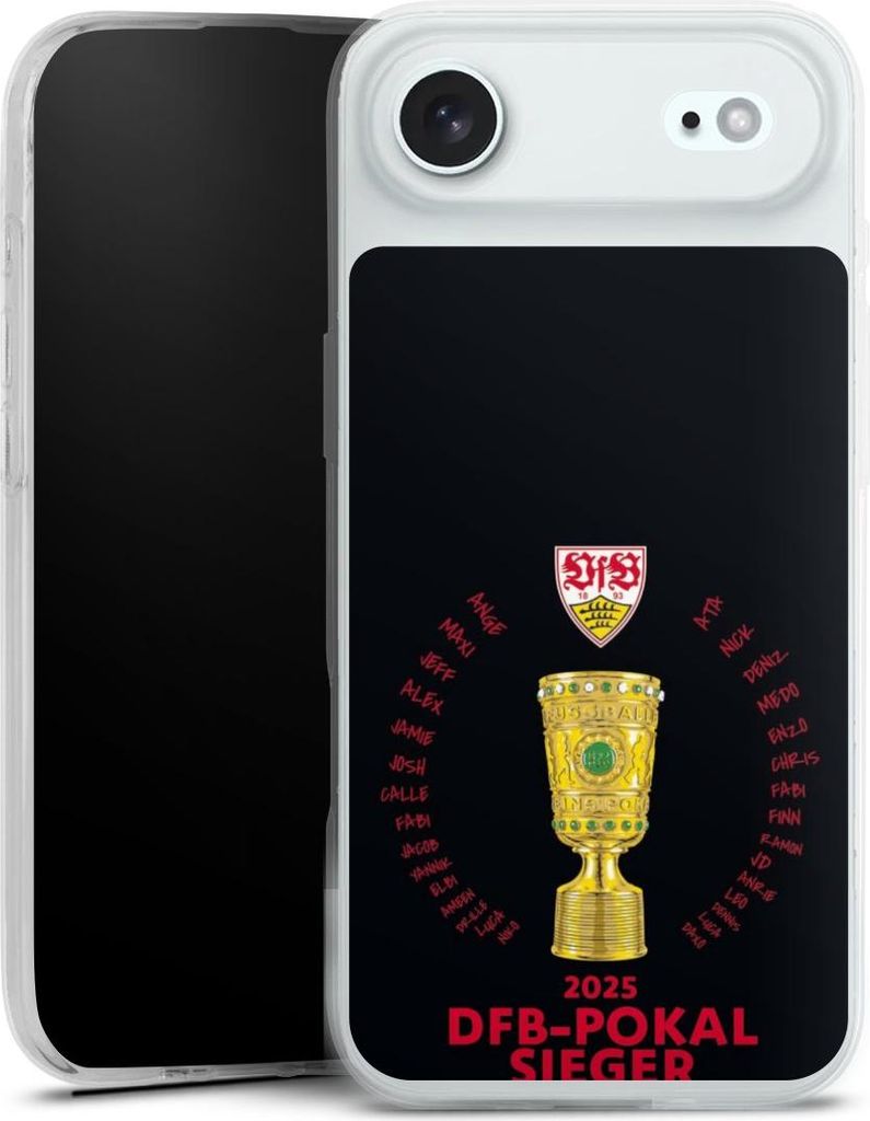 DeinDesign Slim Hülle für Apple iPhone Air Silikon Case Ultra Dünn Handyhülle Offizielles Lizenzprodukt Pokal VfB Stuttgart