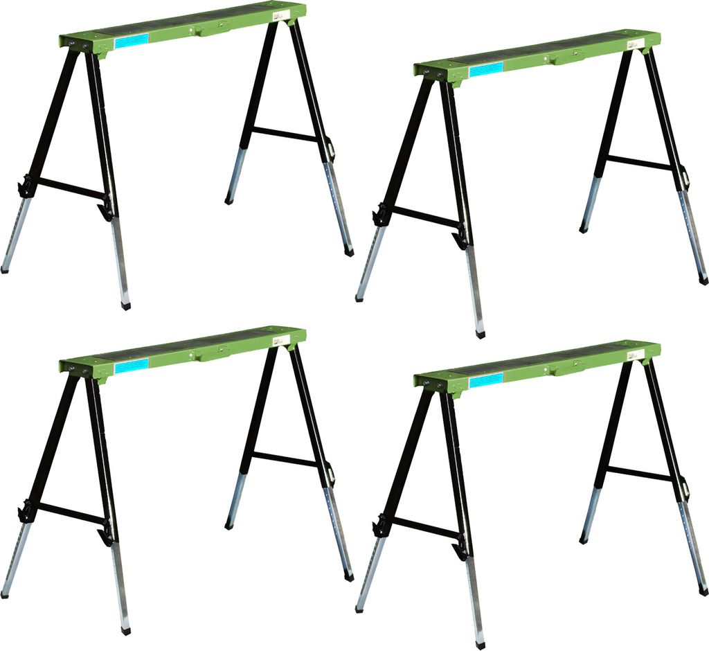 4x Arbeitsböcke klappbar höhenverstellbar bis 91 cm Unterstellböcke Stützböcke Klappböcke