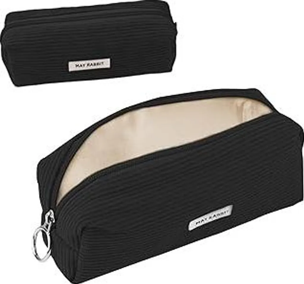 Astuccio Grande In Tela Con Scomparti E Cerniere, Per Ragazzi, Grigio, Capiente E Leggero - 2