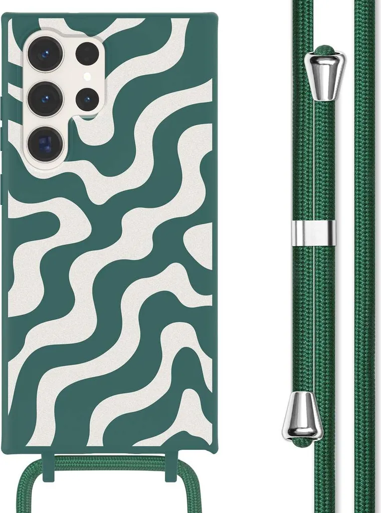 Custodia iMoshion Samsung S23 Ultra Petrol Green Groovy con Cinturino