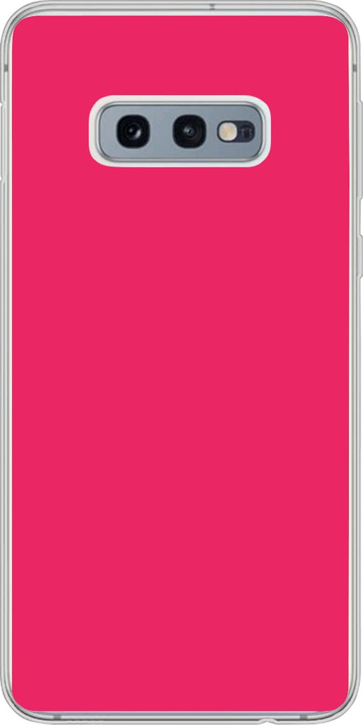 MuchoWow Handyhülle Schutzhülle Hülle für Telefoonhoesje Samsung Galaxy S10e Karmin - Farben - Palette - Rosa Silikon Softcase Handy Hülle -...
