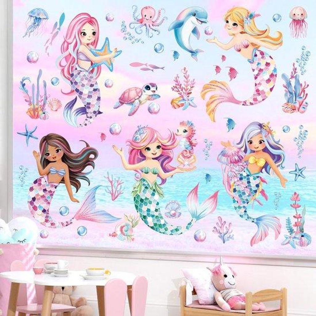 Unterwasserwelt Raamsticker Delfin Badkamer Glas Dekoration Sticker