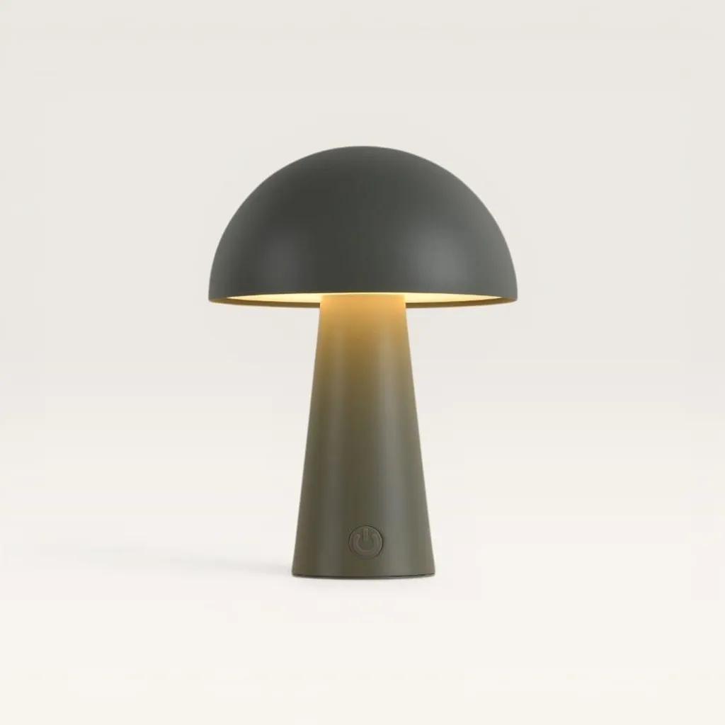 LUSENZ Arvento Lampe de table LED 2W IP44 Verte rechargeable champignon