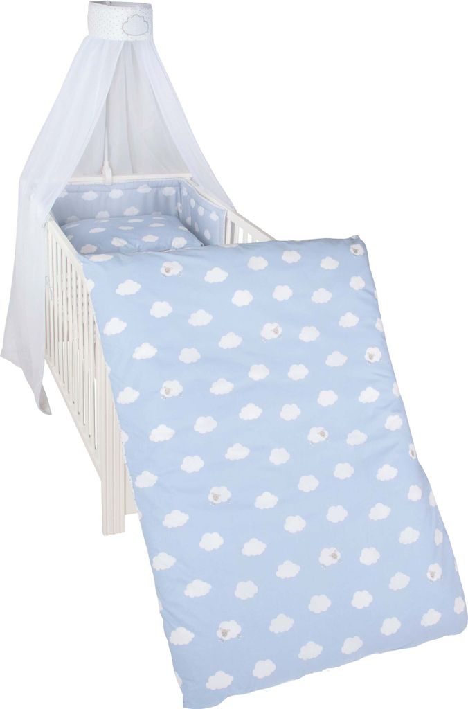 roba Kinder-Bettgarnitur 4-tlg, 'Kleine Wolke blau', Set Produktbild 1