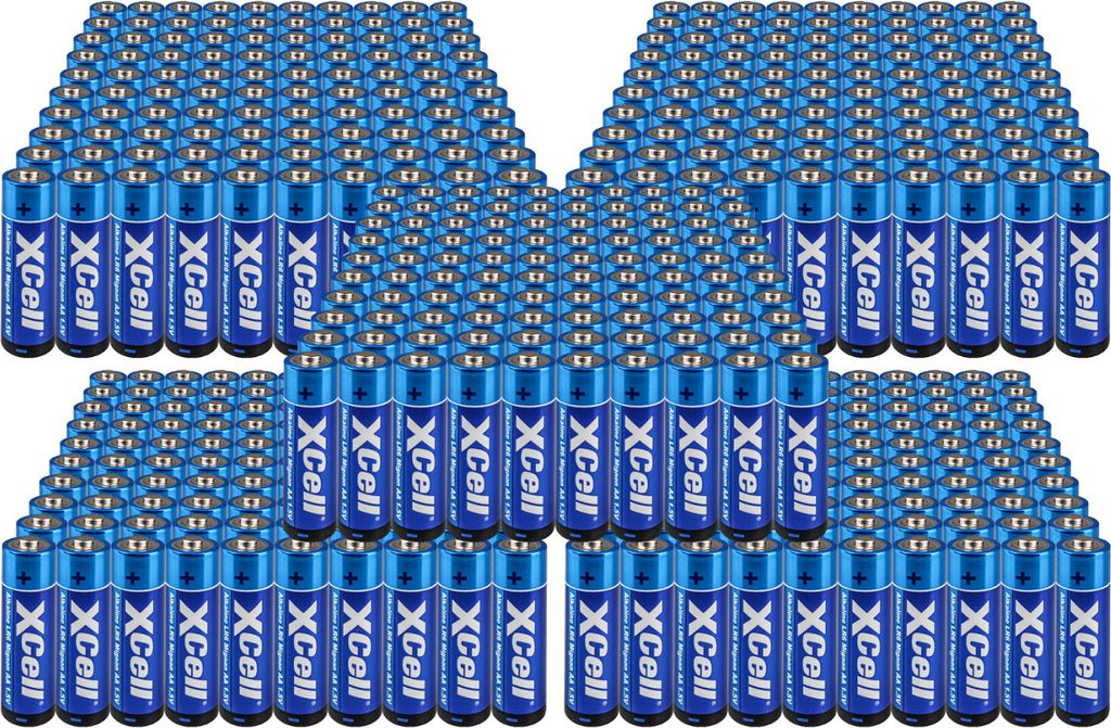 500x XCell AA LR6 Mignon Super Alkaline Batterie