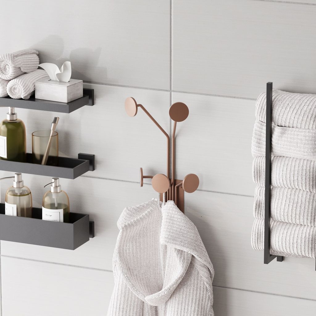 Wallity, Giraffe-C, Wandhaken aus Metall, Kupfer, Produktbild 