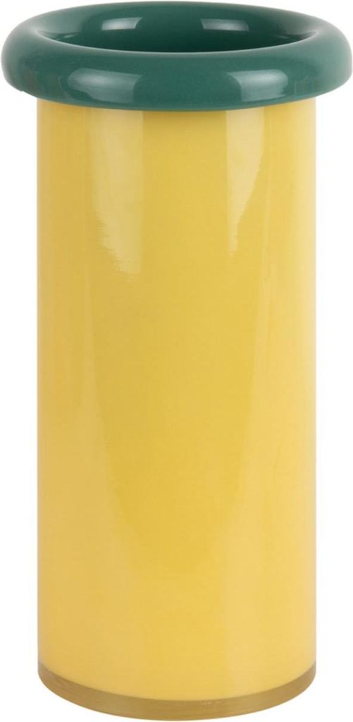Present Time - Vase Plegado S - Gelb - 12x12x23.5cm