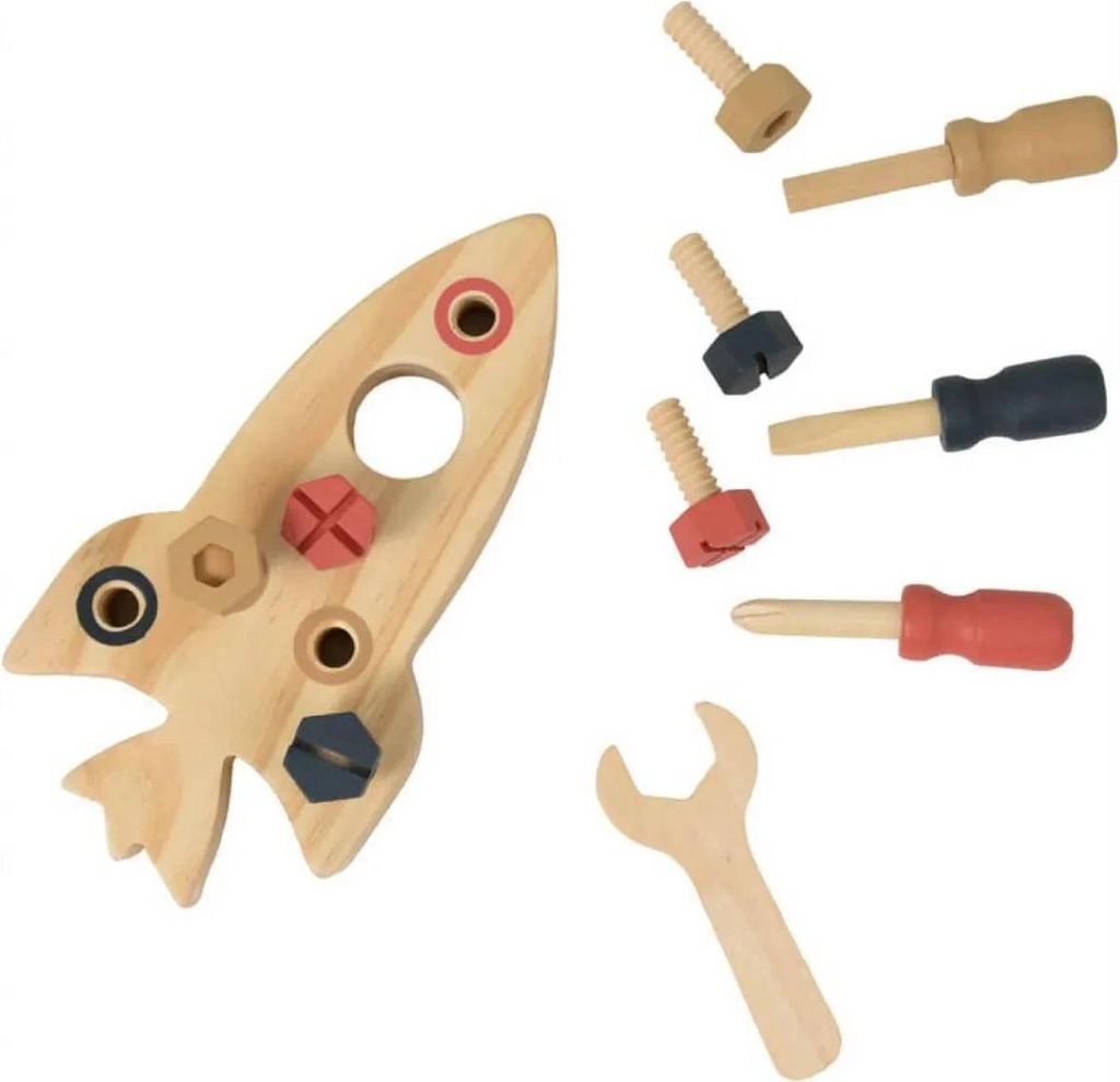 Egmont Toys Holz-Rakete Bausatz - Lernspielzeug 19x10x3 cm
