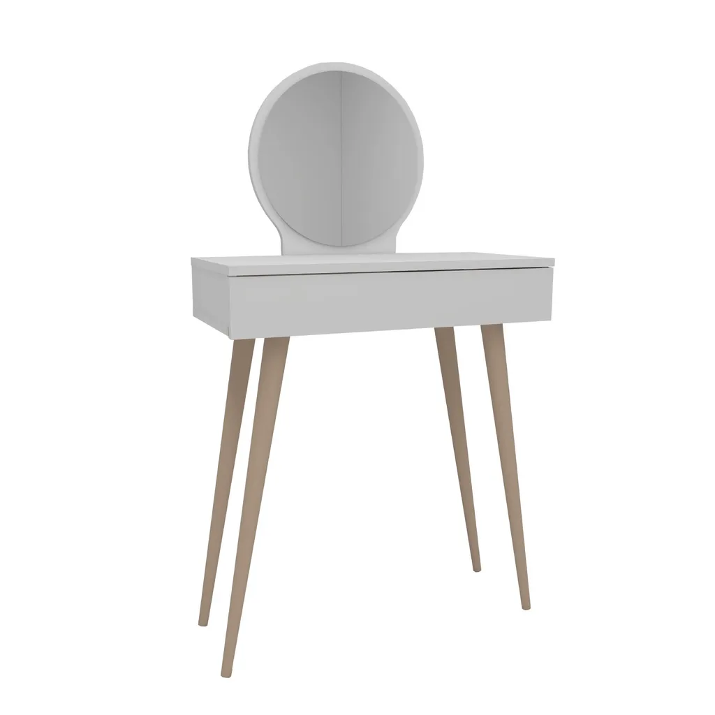 Coiffeuse Compacte Siena Blanche pour Petit Espace et Studio Photo - 4