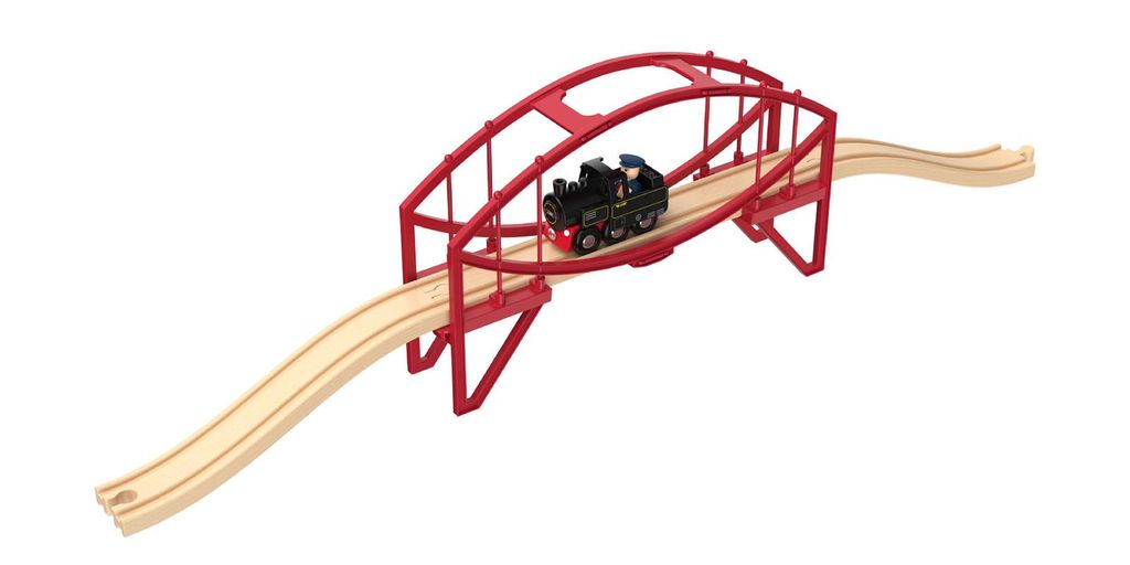 Playtive Erweiterungsset Bogenbrücke olz-Schienen Spielzeug Produktbild 