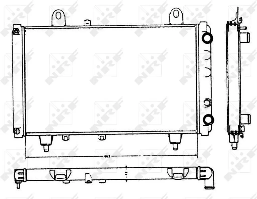 Radiateur aluminium NRF 58749 pour Ducato - Haute dissipation OE 7555802