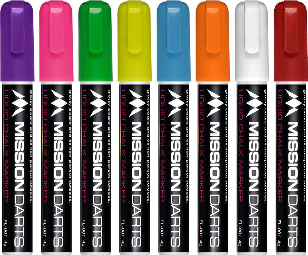 Mission Liquid Chalk Markers - 8 Farben - Flüssigkreidestifte