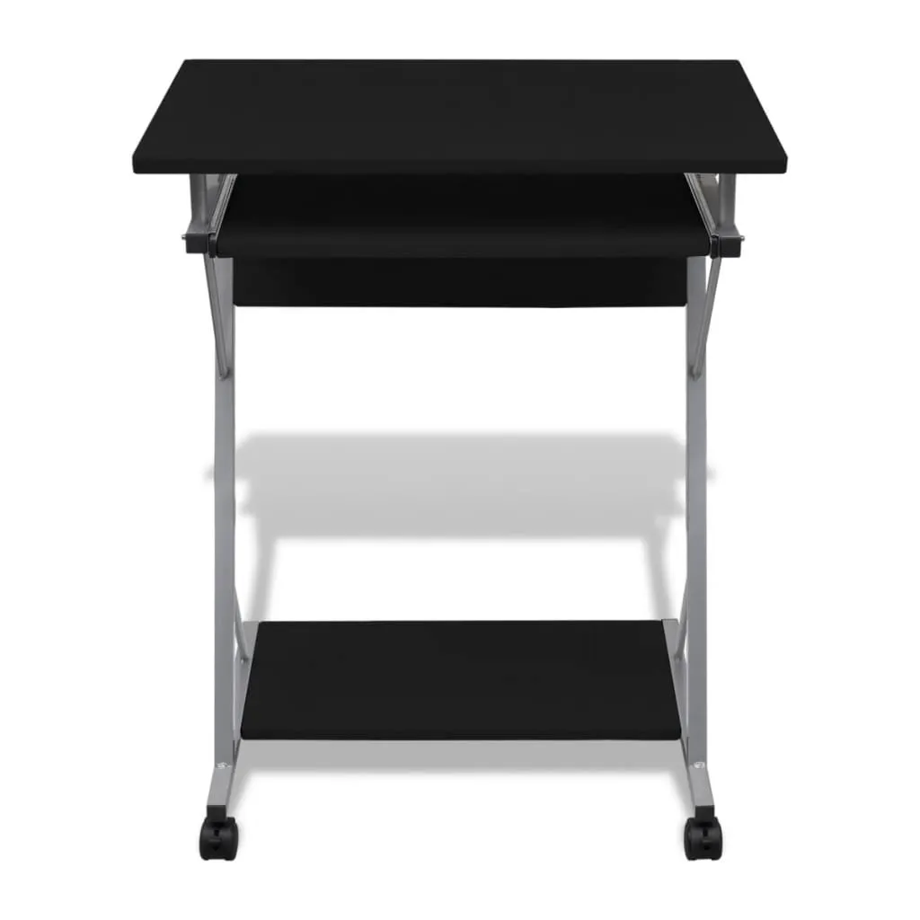 Table portable pour ordinateur chariot de bureau noir mobile pour salon - 3