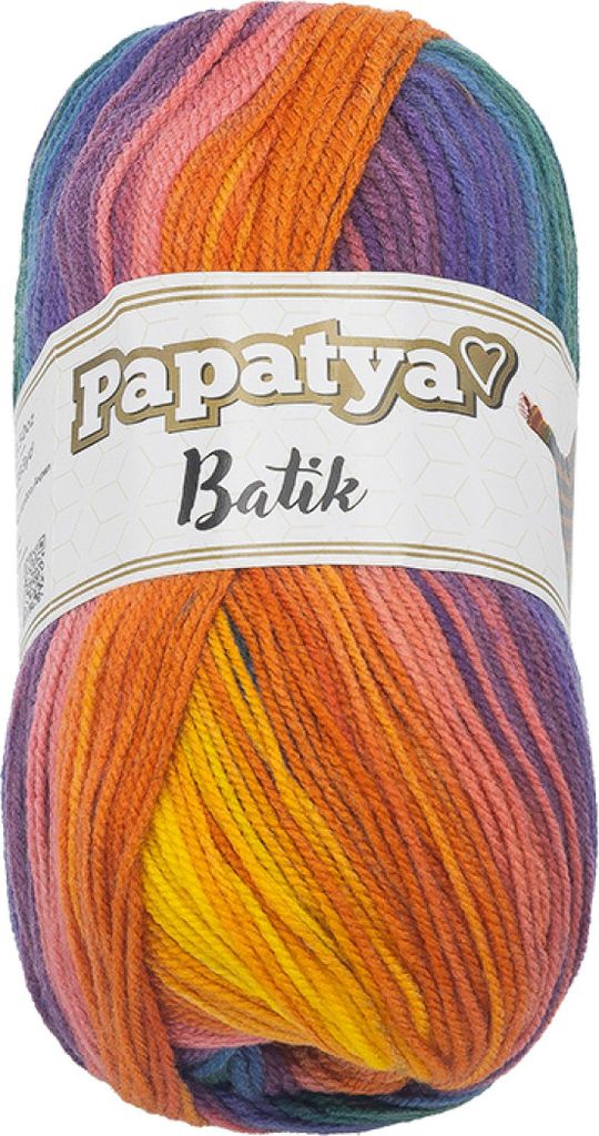 Příze PAPATYA BATIK - 100 g, 360 m - Oranžová,Fialová Obrázek produktu 