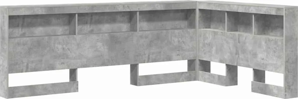 Meuble de Tête de Lit 120 cm avec Rangement Intégré Coloris Gris Béton