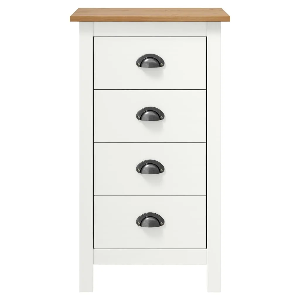 Credenza Hill Bianca SYFAX in Legno Pino Massello - 46x35x80 cm Arredo