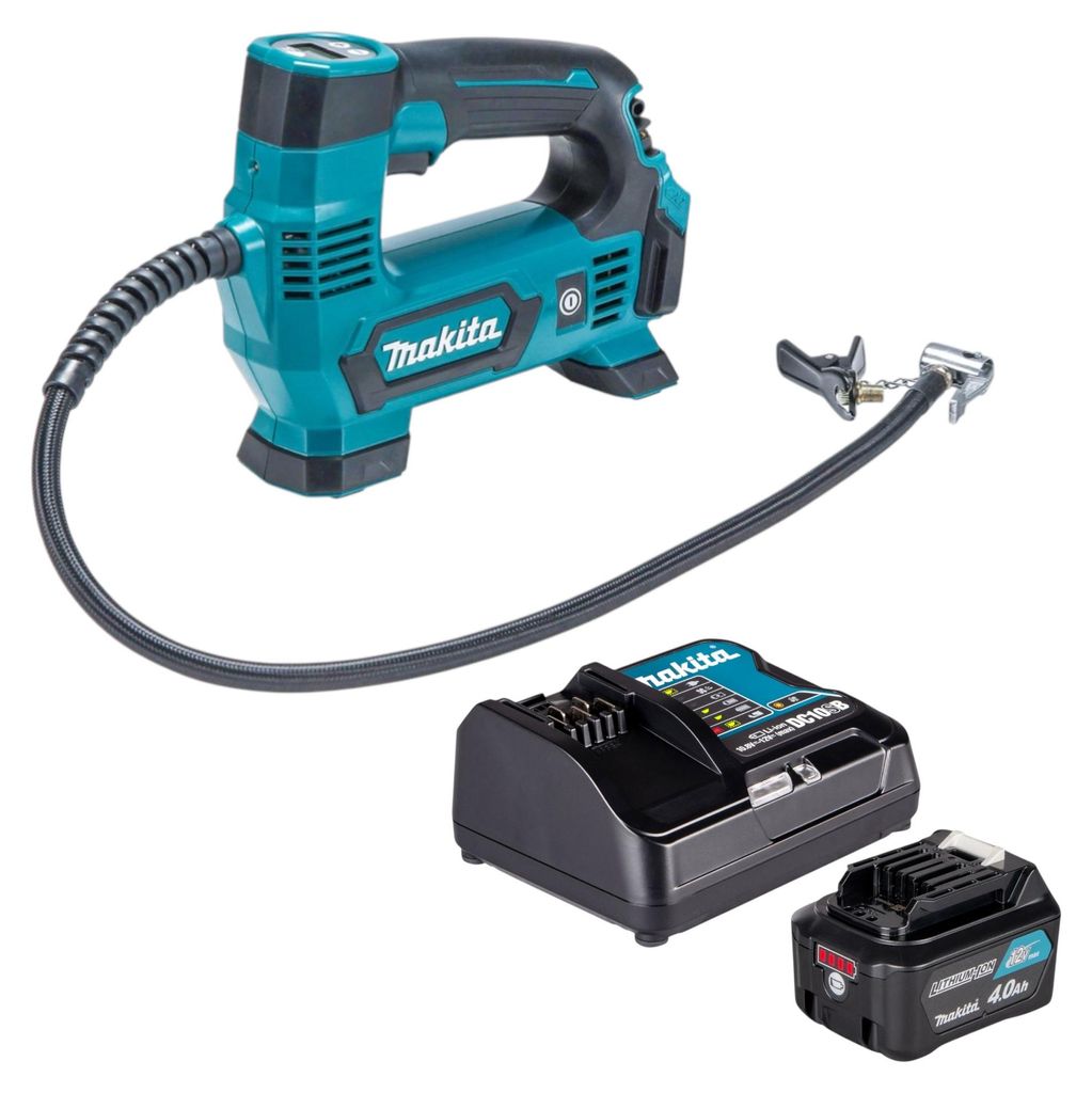 Makita MP 100 DSM1 Akku Kompressor 12 V max. 8,3 bar + 1x Akku 4,0 Ah + Ladegerät