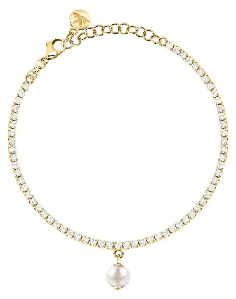 Bracelet rivière en or et perles de culture véritables pour femme