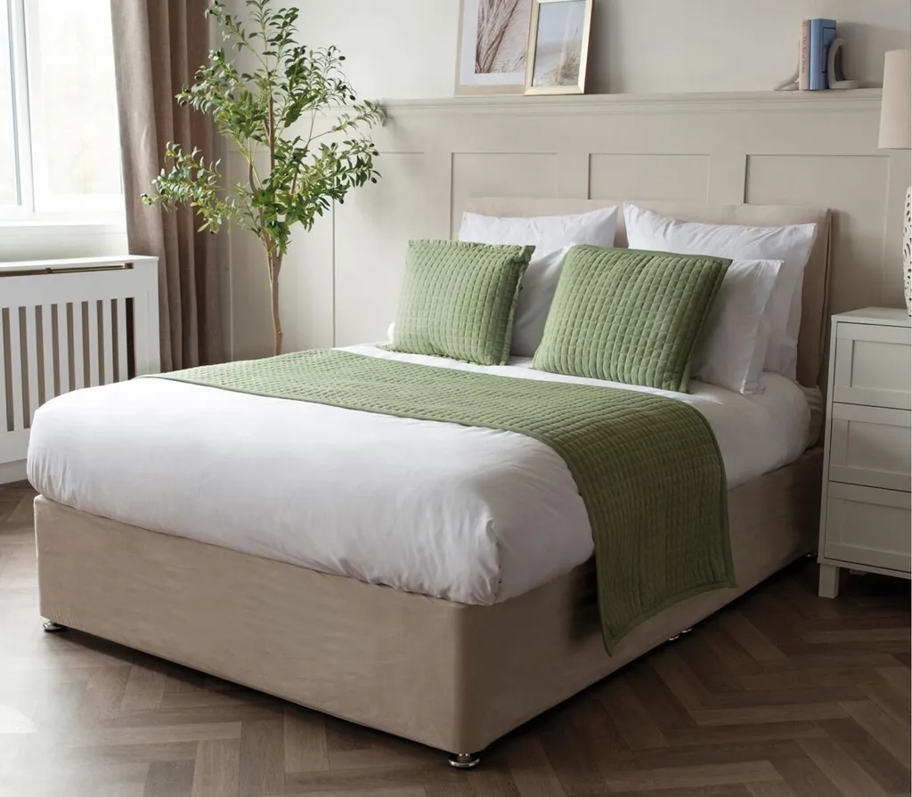 Couette Matelassée Crompton BM449 Belledorm 220x70 cm en Coloris Sauge