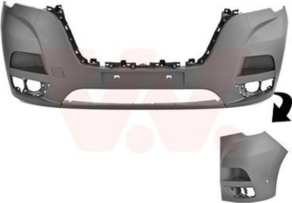 VAN WEZEL Stoßstange Stoßfänger für RENAULT MASTER III Kasten (FV) Rauh Grau 4399572