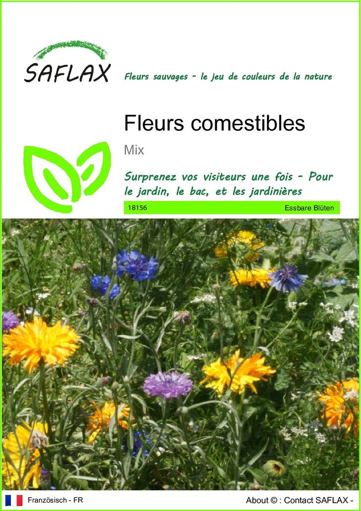 SAFLAX  - Fleurs comestibles - 1000 graines - Mix Image du produit 