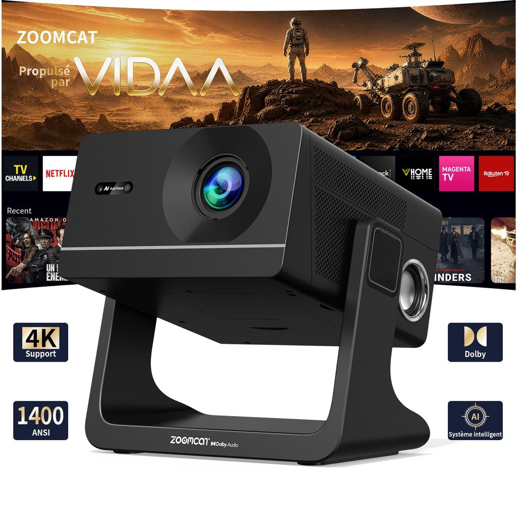 Beamer 4K, VIDAA OS, offiziell Netflix-, 1080P FHD,1400 Produktbild 