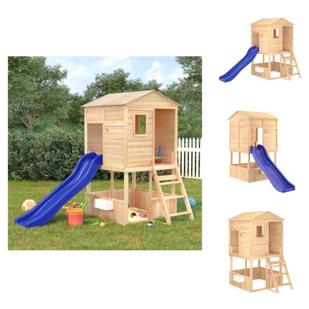 vidaXL Spielturm Massivholz Tanne - Schaukeln & Spieltürme