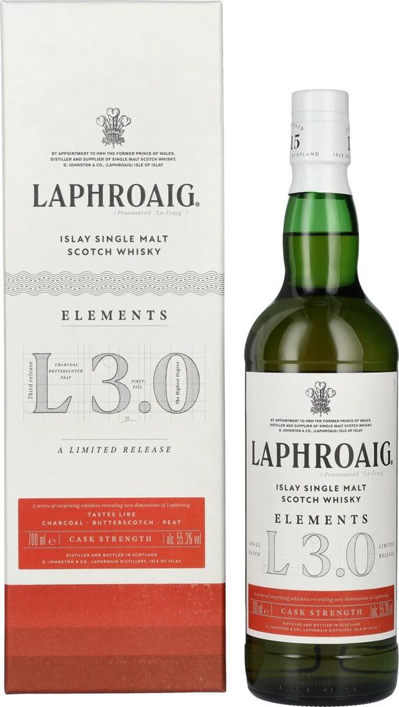 Laphroaig Elements L3.0 Islay Single Malt Cask Strength 55,3% Vol. 0,7l in Geschenkbox