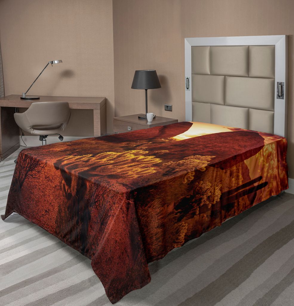 ABAKUHAUS Saguaro Bettlaken, Dramatische Wüstenlandschaft Von Sun In Nähe Von Scottsdale Hot Rocks Serene Western Bild, weiches bequemes oberes B...