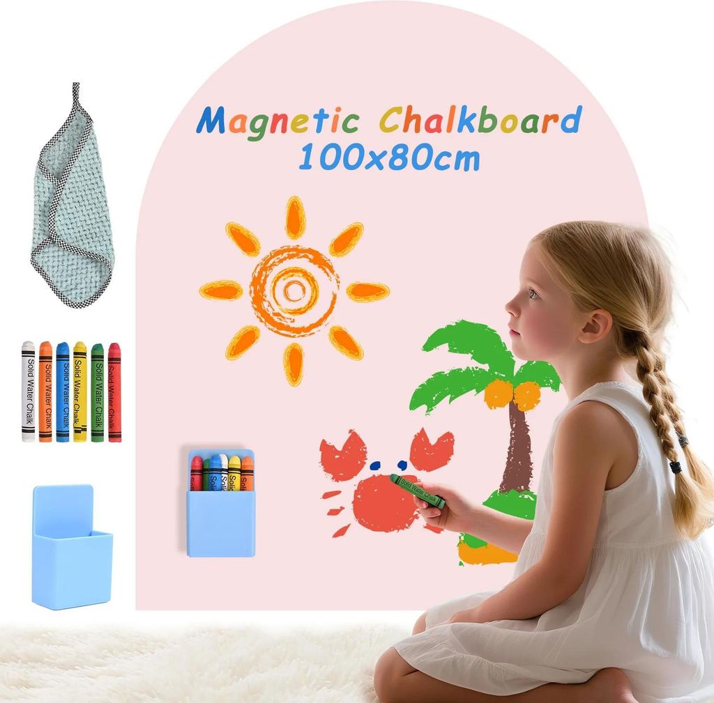 Dětská magnetická tabule – samolepicí nástěnná tabule 3 v 1 Obrázek produktu 