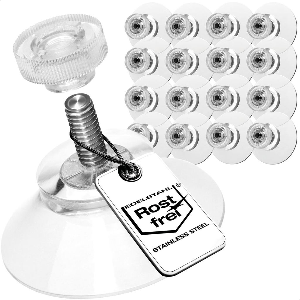com-four® 16x Saugnäpfe mit M4-Gewinde - Ø 30 mm - Extra Produktbild 